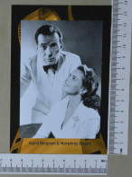 POSTCARD  - INGRIND BERGMAN & HUMPHREY BOGART - LE MONDE DU CINEMÁ - 2 SCANS  - (Nº58996) - Actors