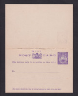 1 P. Violett Doppel-Ganzsache (P 3) - Ungebraucht - Fidschi-Inseln (...-1970)
