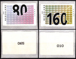 NETHERLANDS 1997 Mi. 1603-4. Business Mail Stamps. Numbers On Reverse, Mint - Nuovi