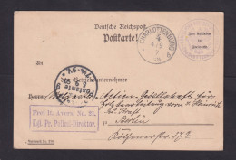 1897 - Portofreie Dienstkarte "Fr. Lt... Kgl. Pr. Polizei-Direktor" - Ab Charlottenburg - Polizia – Gendarmeria