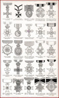 Médailles Du Mérite: Croix . Décoration. Ordre. Française & étrangère. Civil & Militaire. Larousse 1904. - Historical Documents