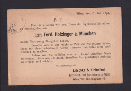 1891 - 2 Kr. Gansache Mit Vordruck 2...Meerschaum... Fabrik" - Ab Neubau/Wien - Tobacco