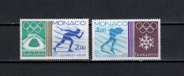 Monaco 1984 Olympic Games Sarajevo Set Of 2 MNH - Hiver 1984: Sarajevo