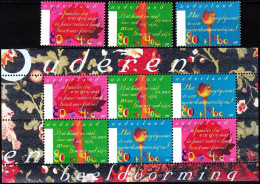 NETHERLANDS 1997 Mi. 1613-15, Bl. 53. Summer Stamps. Jobs For The Aged. Roses, MNH - Roses
