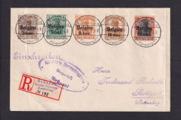 1916 - So-Stempel + R-Zettel "Brüssel Soziale Fürsorge Ausstellung" - R-Brief Mit Zensur - WW1