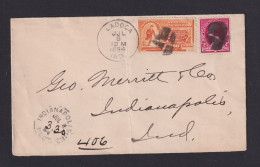 1894 - 10 C. Express + 2 C. Auf Eilbotenbrief Ab LADOCA Nach Indianapolis - Brieven En Documenten