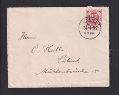 LÜBECK - 1897 - 3 Pf. Rot (B 2) Auf Ortsbrief Lübeck - Correos Privados & Locales