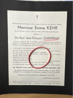 Emma Kehr Echtg Chantrain Jean-François *1882 Monschau  Montjoie +1958 Hasselt Palmen Bosmans Thomas Mafa Knotgen - Obituary Notices