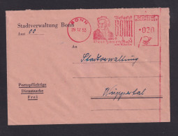1953 - Freistempel Bonn "Beethoven..." - Brief - Musique