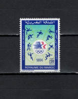 Morocco 1984 Olympic Games Los Angeles, Cycling, Tennis Etc. Stamp MNH - Sommer 1984: Los Angeles