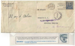 US Cover BY STEAMER Canc.N.Y. APR 19 1940 > Belgium Arrival Can. 18/12/40 Censored Redirected - Guerra '40-'45 (Storia Postale)