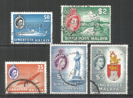 Singapur 1955 Used Stamps 5v - Singapur (1959-...)