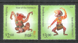 Penrhin 2016 Year Of The Monkey Mint Stamps MNH(**)  - Penrhyn