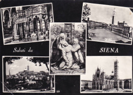 Cartolina Siena - Saluti Con Vedutine - Siena