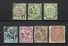 MONACO 1891-94:  Lot D'obl. - Used Stamps