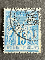 FRANCE L N° 90 Sage L.A. 10 Indice 5 Perforé Perforés Perfins Perfin Tres Bien ! - Andere & Zonder Classificatie