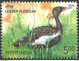 INDIA 2006 ENDANGERED BIRDS 1v Stamp MNH, As Per Scan, P.O Fresh & Fine - Ongebruikt