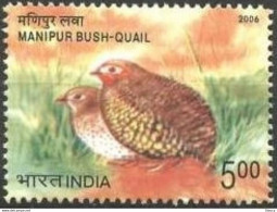 INDIA 2006 ENDANGERED BIRDS 1v Stamp MNH, As Per Scan, P.O Fresh & Fine - Unused Stamps