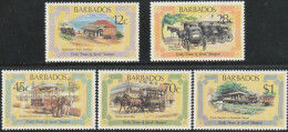 THEMATIC TRANSPORTS: EARLY TRANSPORTS. RAILWAY STATION, CAB STAND, ANIMAL-DRAWN TRAM, HORSE-DRAWN BUS     -   BARBADOS - Andere (Aarde)