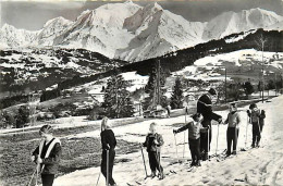 - Dpts Div.-ref-BN174- Haute Savoie - Combloux - Leçon De Ski Face Au Mont Blanc - Skieurs - Sports D Hiver - - Combloux