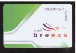 USED COLLECTABLE CARD BUS CARD , TRANSPORT KARACHI BREEZE - Autres & Non Classés