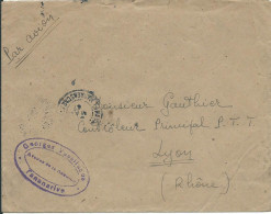 MADAGASCAR LETTRE PAR AVION  8F TANANARIVE POUR LYON ( RHONE ) DE 1947 LETTRE COVER - Cartas & Documentos