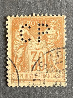 FRANCE C N° 80 Sage CP 332 Indice 3  Perforé Perforés Perfins Perfin !! - Sonstige & Ohne Zuordnung