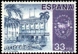 España 1982 Edifil 2673 Sello ** America España La Fortaleza San Juan De Puerto Rico Y Logo Espamer'82 Michel 2559 - Ungebraucht