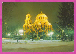 311290 / Bulgaria - Sofia - Winter Illuminate Patriarchal Cathedral Of "St. Alexander Nevsky" Building 1988 PC Septemvri - Kirchen U. Kathedralen