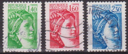 Sabine Du Peintre Louis David - FRANCE - Série Courante - N° 2154-2155-2156 - 1981 - Used Stamps