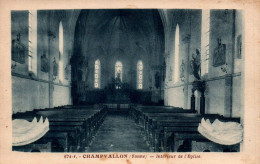 N°848 W -cpa Champvallon -intérieur De L'église- - Joigny