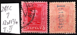 SPAIN 1922 Alfons XIII. Mi. #289-X?, Like 289C With Unlisted Perf-n, Used With Gum *RARE* - Oblitérés