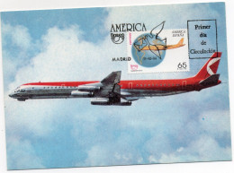 Espagne. Carte Maxi 1994 ,1er Jour, Avion MAC DONNELL-DOUGLAS DC 8 - Cartoline Maximum