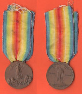 Medaglia Interalleata Italia Bronzo Interallied Medal Médaille Bronze Interalliée 1 WW Guerra 1915 1918 - Italia