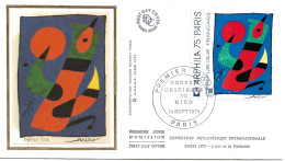 FRANCE 1974 - YT 1811 - Artphila 75 Paris - Oeuvre Originale De MIRO - 14.09.1974 - 1970-1979