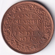 British India KM-531 1/4 Anna 1940 - Inde