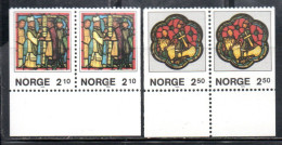 NORWAY NORGE NORVEGIA NORVEGE 1986 CHRISTMAS NATALE NOEL WEIHNACHTEN NAVIDAD COMPLETE SET PAIR COPPIA SERIE COMPLETA MNH - Ungebraucht