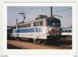 Carte De Voeux 2 Volets Avec Photo TRAIN Locomotive SNCF BB 9642 Avec Le Blason De La Ville De Tours - Nouvel An