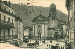 CPA-MAZAMET -La Place Et La Cathédrale - Phototypie Labouche N°191 *2 Scans* - Mazamet