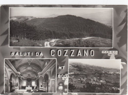 COZZANO-PARMA-SALUTI DA..-MULTIVEDUTE-CARTOLINA VERA FOTOGRAFIA-VIAGGIATA IL 16-7-1973 - Parma