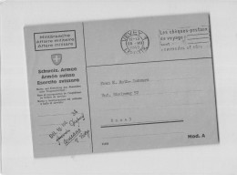 AG2659 HELVETIA ESERCITO SVIZZERO DET. TG. IST. 34 - VEVEY TO BASEL - 1940 - Poststempel