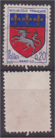 1966 Blason Saint Lo N° 1510 Couleur Noir Décalée Oblitéré - Used Stamps