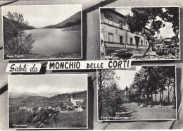 MONCHIO DELLE CORTI-PARMA-SALUTI DA..-MULTIVEDUTE-CARTOLINA VERA FOTOGRAFIA-VIAGGIATA IL 3-8-1961 - Parma