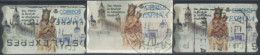 SPAIN - 2001 - ST. MARIA OF REAL OF ALMUDENA, MADRID STAMPS LABELS SET OF 3 OF DIFFERENT VALUES, USED . - Oblitérés