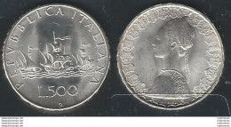 1966 Italia Lire 500 Caravelle Argento FDC - Other & Unclassified