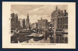 Amsterdam. Binnen-Amstel Met Sophiaplein. Canal De L'Amstel Avec La Place Sophie ( Changé En 1917 Par Muntplein ) - Amsterdam