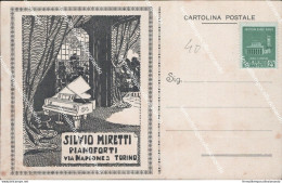 Az343 Cartolina Torino Citta' Silvio Miretti Pianoforti - Autres & Non Classés