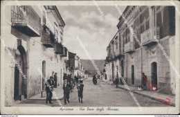 Az411 Cartolina Apricena Via Duca Degli Abruzzi Pieghe Foggia 1938 - Foggia