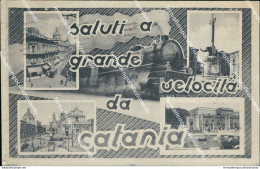 Bc142 Cartolina Saluti A Grande Velocita' Da Catania 1943 - Catania