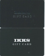 Carte Cadeau - IKKS * 2  / écriture Blanche - écriture Argent  - Voir Description -  GIFT CARD /GESCHENKKARTE - Gift Cards